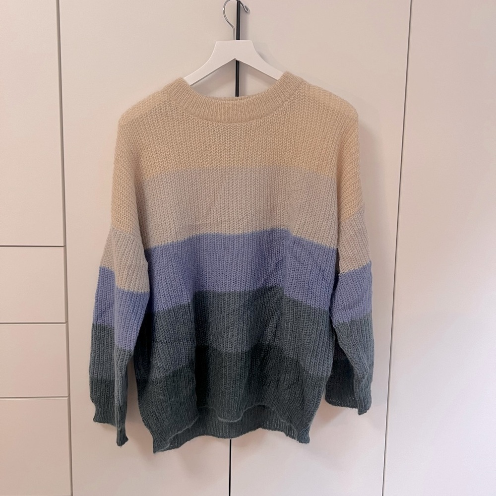 Knit Mohair Merino Wool Sweater OS